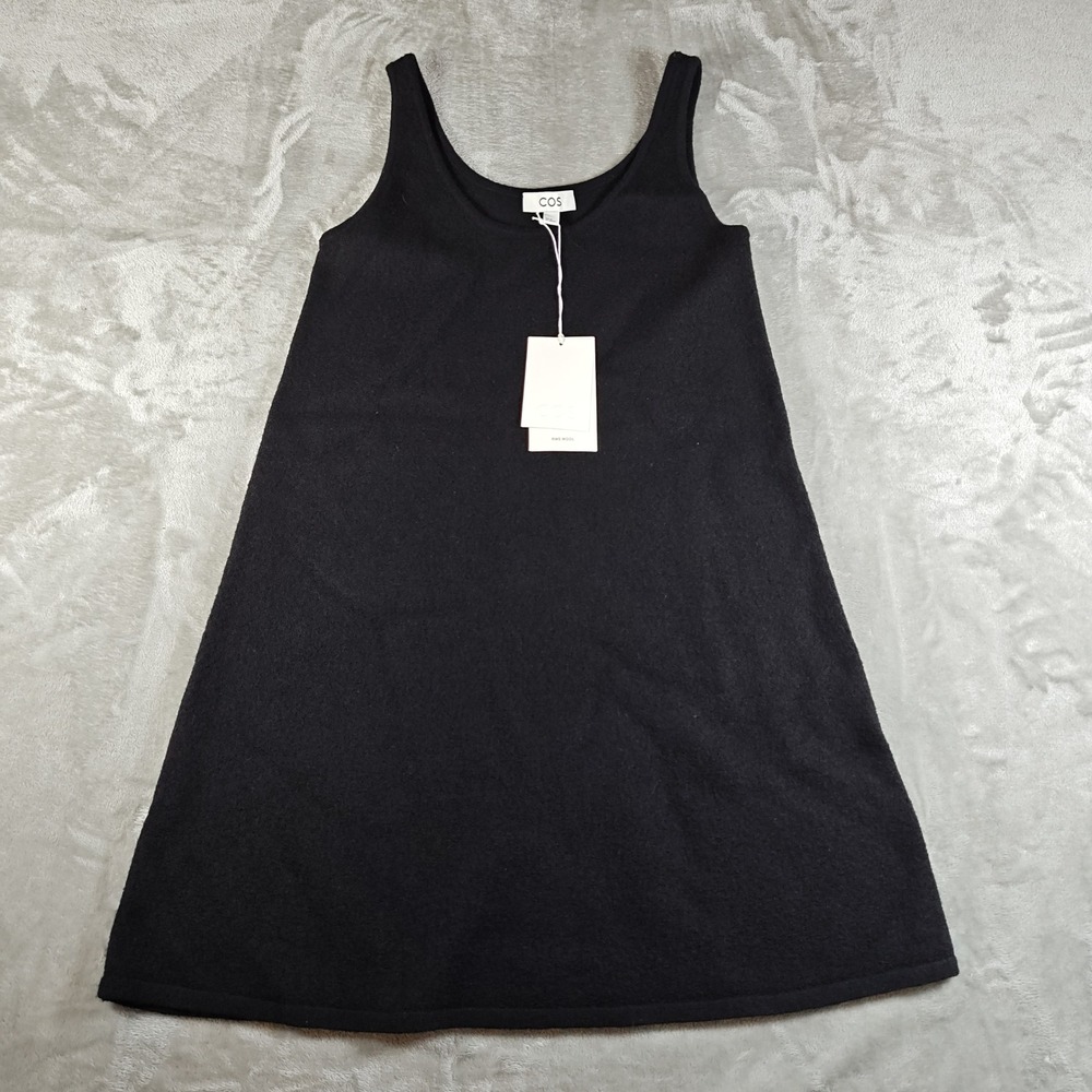 COS Dress Womens XS Mini RWS Wool Sleeveless Scoop Neck Knit Shift Minimalist